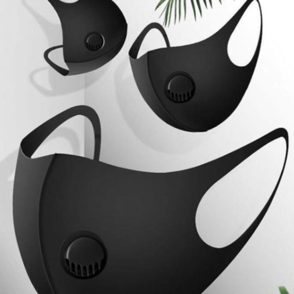 Silk Face Mask with Breathing Valve - 3 Pack